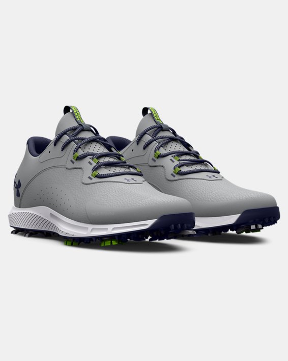 Men's UA Charged Draw 2 Golf Shoes, Gray, pdpMainDesktop image number 3